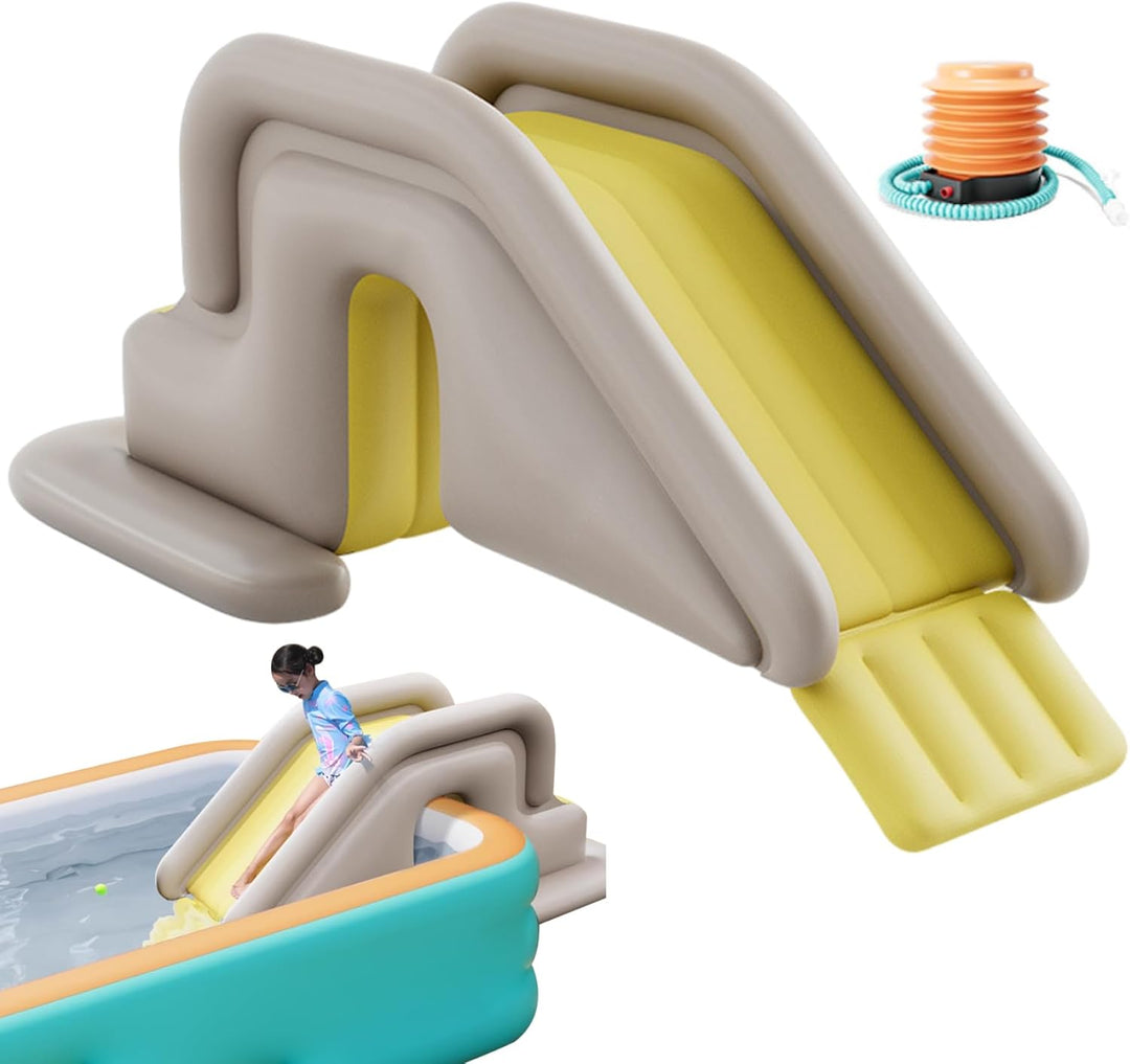 Poolrutsche, 78, 7 x 31, 5 x 33, 5 Zoll PVC PVC aufblasbare Wasserrutsche mit Luftpumpe für Aussen-,