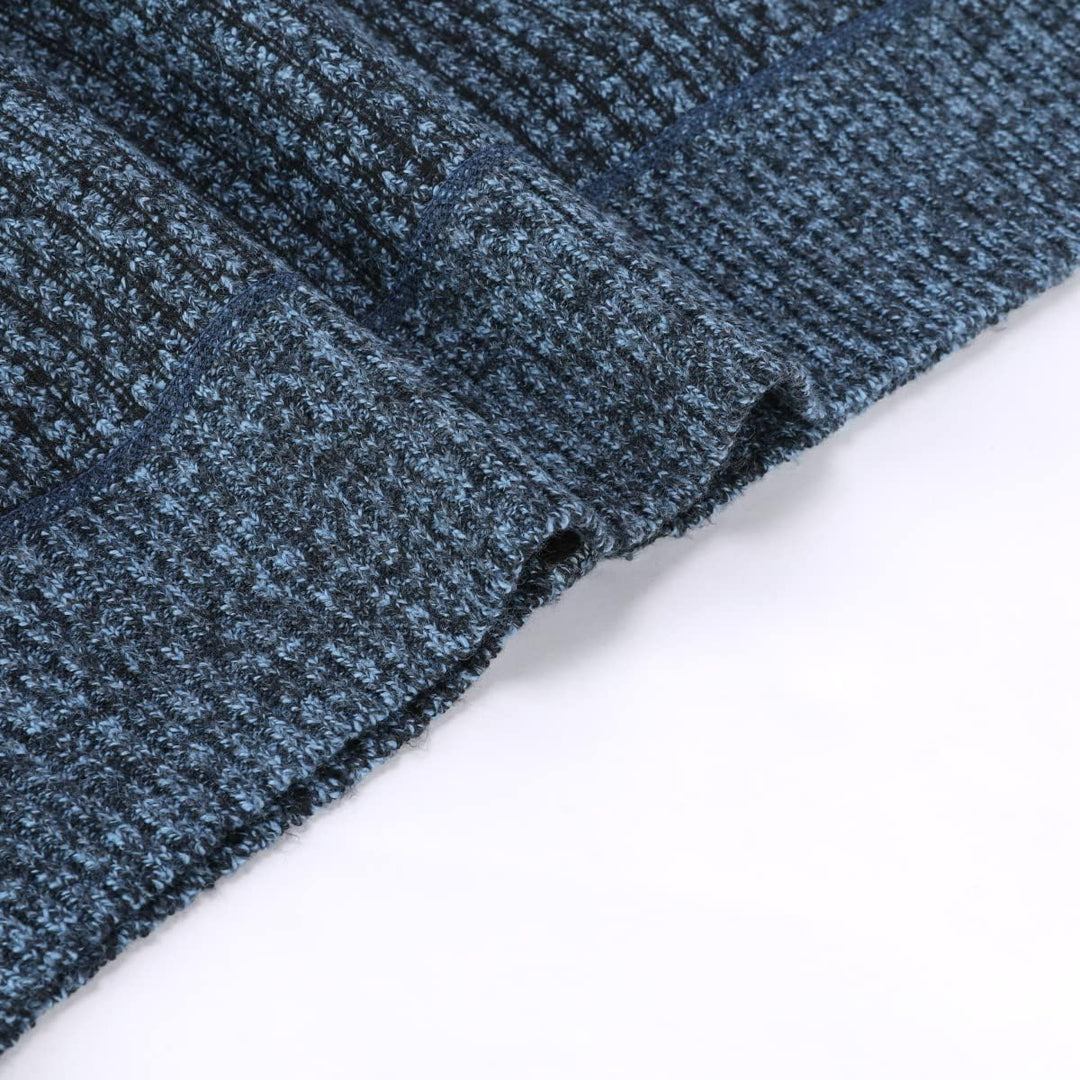 Allthemen Herren Cardigan Grobstrick Reissverschluss Strickjacke mit Stehkragen Winter Pollover Knit