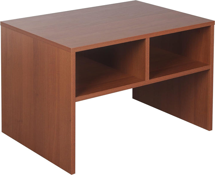 RICOO Couchtisch mit Stauraum 65 x 45 x 45 cm, Couchtisch Holz, Wohnzimmertisch für Couch Eiche Rust