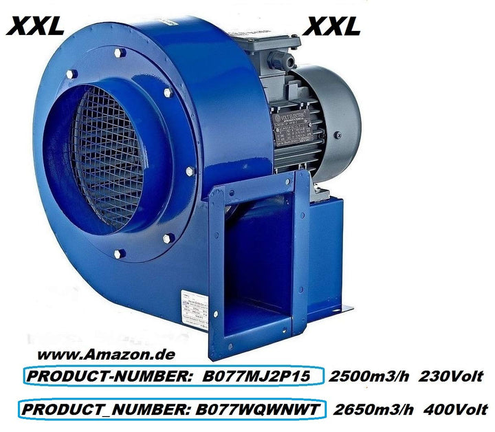 UZMAN 400 Volt Industrie Radiallüfter 260T Radialgebläse Zentrifugallüfter Zentrifugalventilator Zen