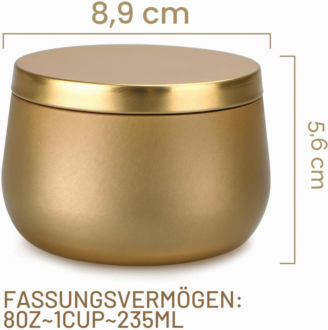Kerzendosen aus Metall, 24 Stück, für die Kerzenherstellung, 8oz Mini-Kerzendosen DIY-Kerzenherstell