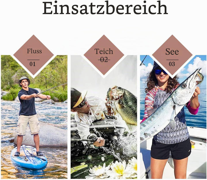 TRUSCEND Kunstköder Hecht, Fisch Köder für Zander Barsch Forellen Wobbler Swimbait, Angelköder Fisch