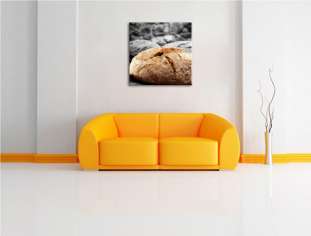 Pixxprint knuspriges Brot als Leinwandbild Quadratisch/Grösse: 70x70 / Wandbild/Kunstdruck/fertig be