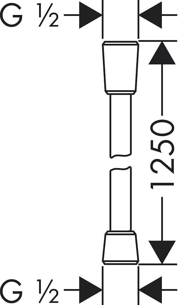 hansgrohe Isiflex Duschschlauch 1,25m, Weiss/Chrom 1,25m ohne Volumensteuerung Weiss/Chrom, 1,25m oh