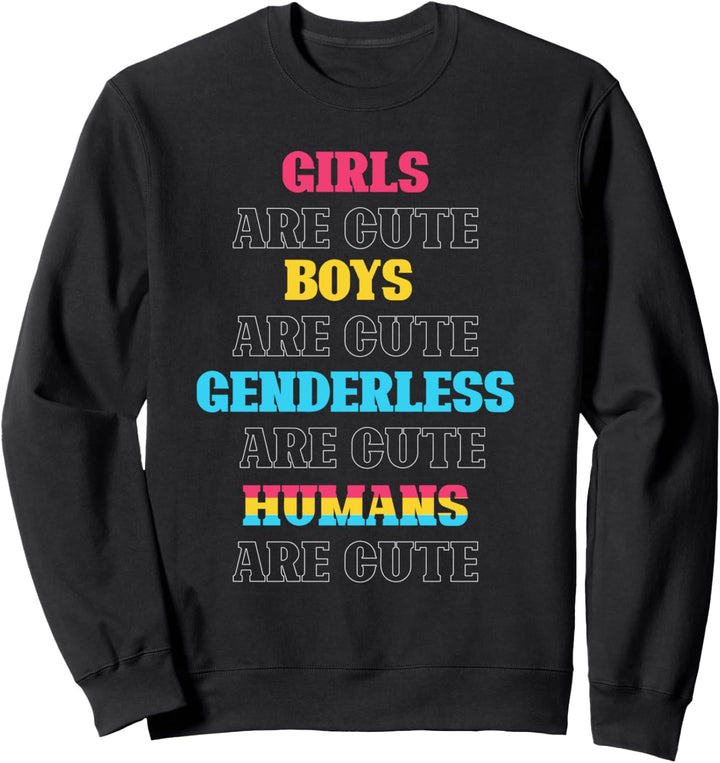 Menschen sind süss Genderfluid LGBTQ Geschenk Pansexuell Sweatshirt