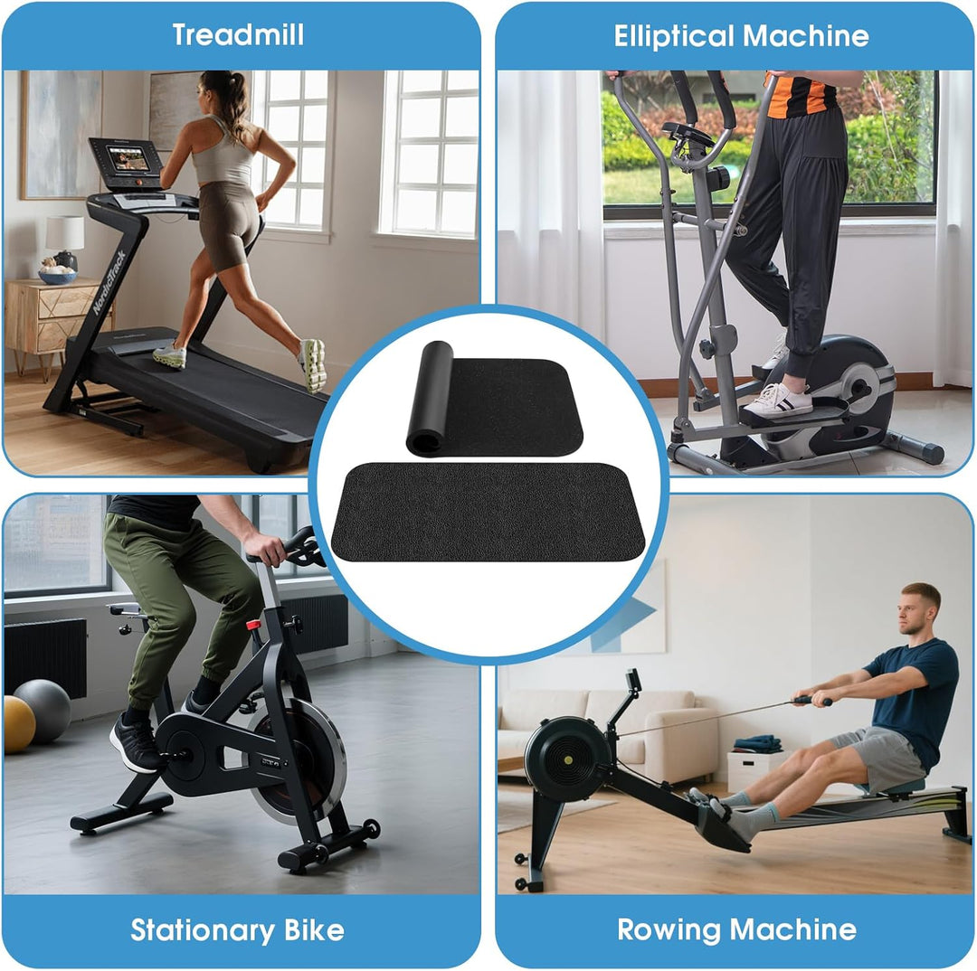 Bodenschutzmatte für Sportgeräte Fitnessgeräte 28 x 70cm 2 Stück Stossfeste Bodenschutzmatte Fitness