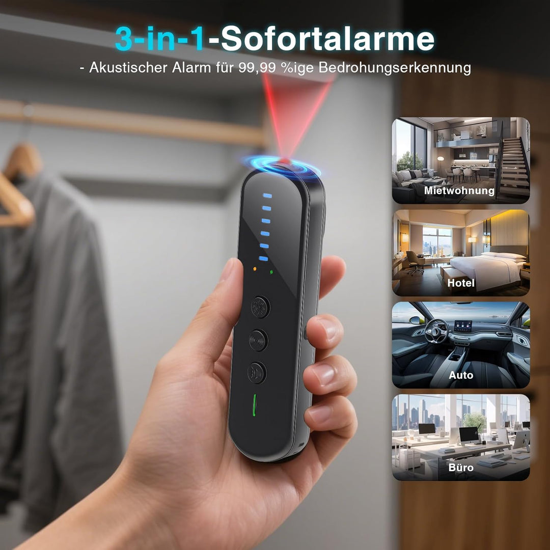 Wanzen Detektor, Kamera Detektor RF Wireless GPS Tracker Finder Detektor Abhörwanzen Aufspüren Verst