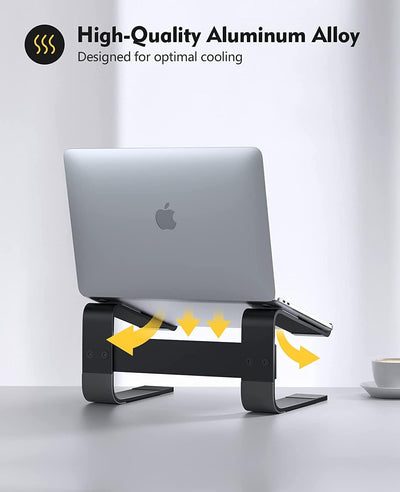 Soqool Laptop Ständer, Aluminium Laptop Stand mit Belüftung, Ergonomisch Laptop Halterung für Schrei