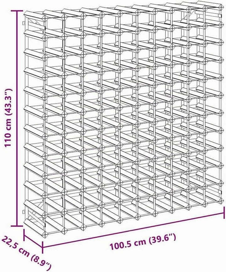 vidaXL Kiefernholz Massiv Weinregal für 120 Flaschen Flaschenregal Flaschenständer Weinständer Weinf