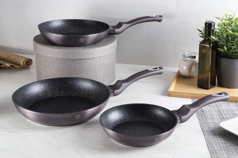 Berlinger Haus - BH/6903 - Set von 3 Frittieröfen, Metallic Line Carbon Pro Edition