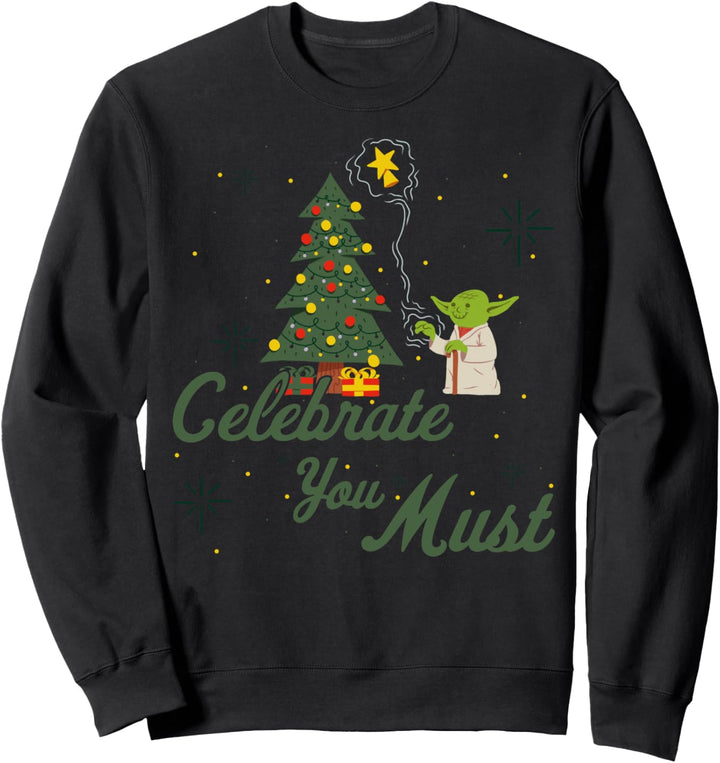 Star Wars Christmas Yoda Celebrate You Must Sweatshirt