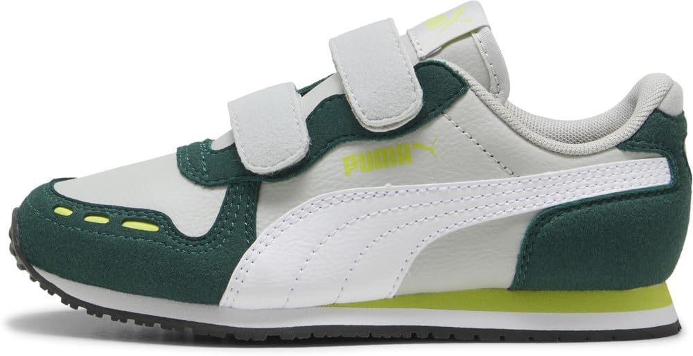 PUMA Unisex Kinder Cabana Racer Sl 20 V Ps Sneaker 28 EU Cool Light Gray Puma White Dark Myrtle Lime