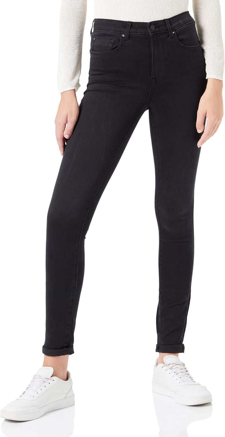 SELECTED FEMME Damen Onlpower-royal Hw Push Up Skinny Dnm Ext, Black Denim