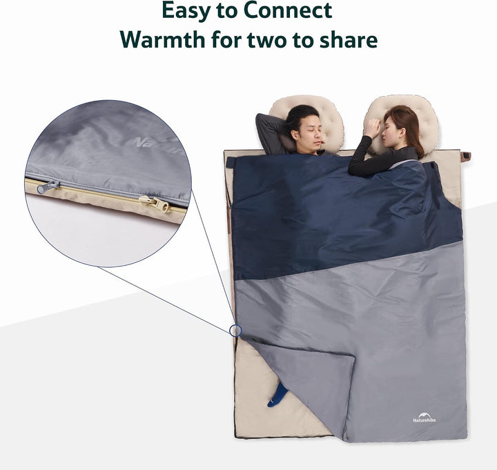 Naturehike Schlafsack Ultraleicht Mini Kleines Ultraleicht 680/760g für 3 Jahreszeiten mit 190x75/20