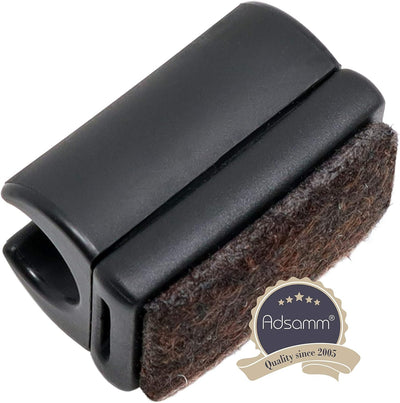 Adsamm® / 32 x Klemmschalengleiter mit Filz/Schwarz/ø 10-11 mm/Rund/Schalengleiter mit austauschbare