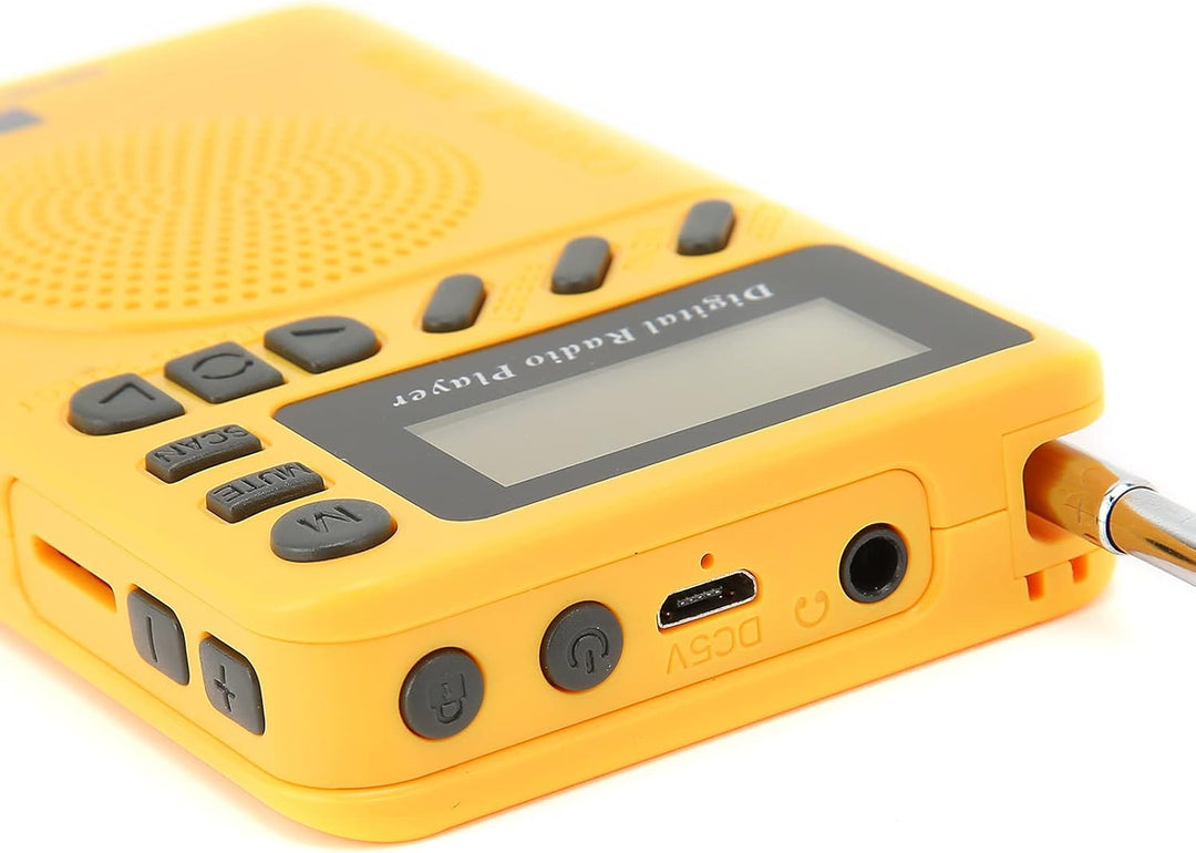 ASHATA Tragbares DAB P9 Taschenradio, DAB DAB FM Radio Wiederaufladbar mit LCD Display und Lautsprec