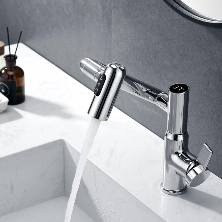 Smart Temperature Bathroom Wasserhahn, Einhebel-Badezimmer-Wasserhahn, Waschbeckenarmatur, Küchenarm
