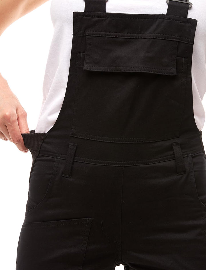 strongAnt Latzhose Damen stretch Arbeitshose für Frauen mit Kniepolstertaschen Baumwolle Cargo Hose