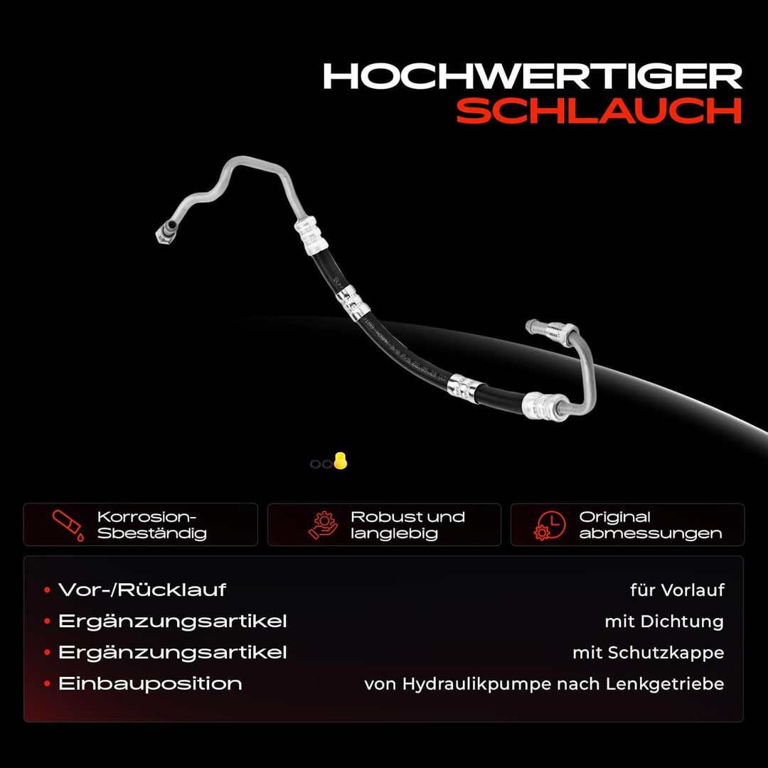 Frankberg 1x Servolenkung Schlauch Kompatibel mit Astra G Caravan T98 1.7L 2.0L Diesel 1998-2004 Zaf