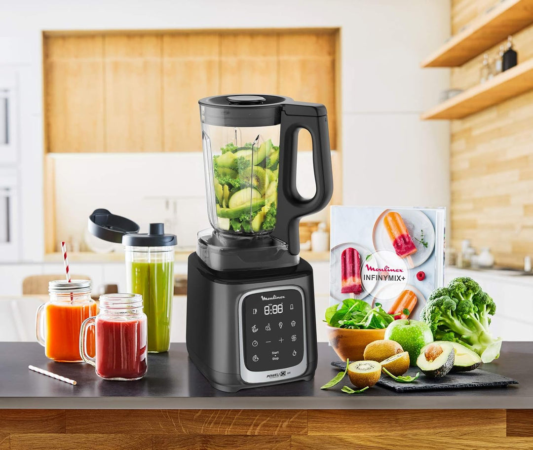 Moulinex InfinyMix LM91HD Standmixer, 5 Programme + manuell, Tritan Karaffe BPA-frei 1.75L + Transpo