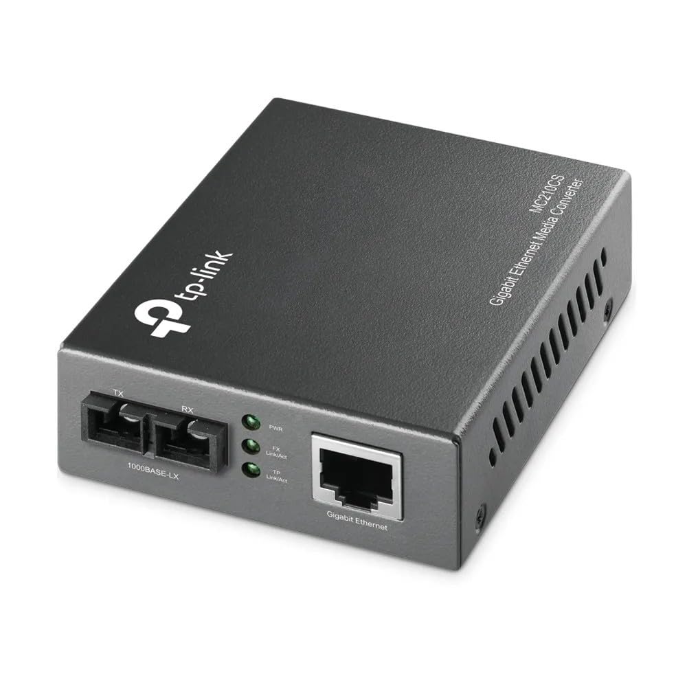TP-Link Gigabit Single-Mode Media Converter, Complies with IEEE 802.3ab and IEEE 802.3z Extends Fibe
