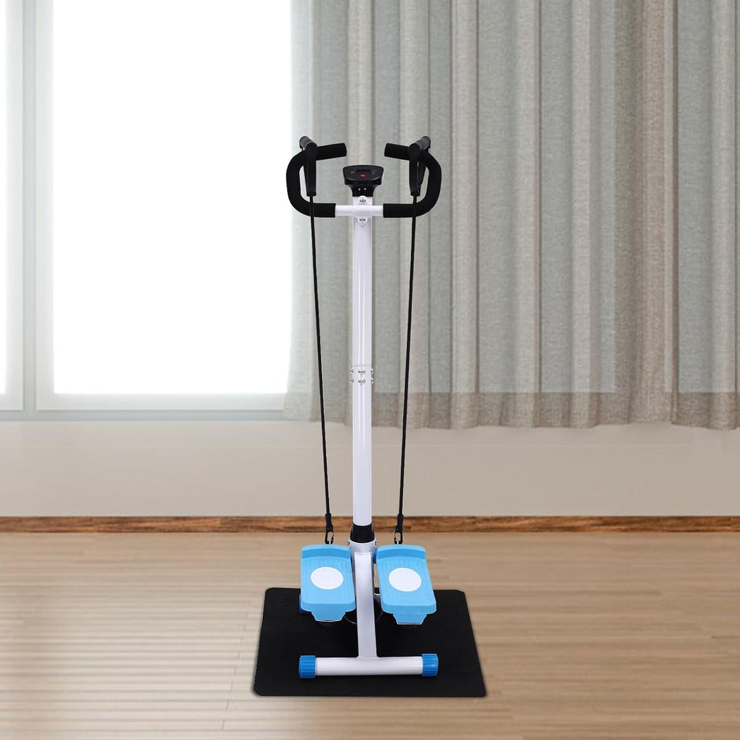 Fitness Stepper mit Lenker, Höhenverstellbarer Swing Stepper bis 150kg, mit LCD-Display & Widerstand