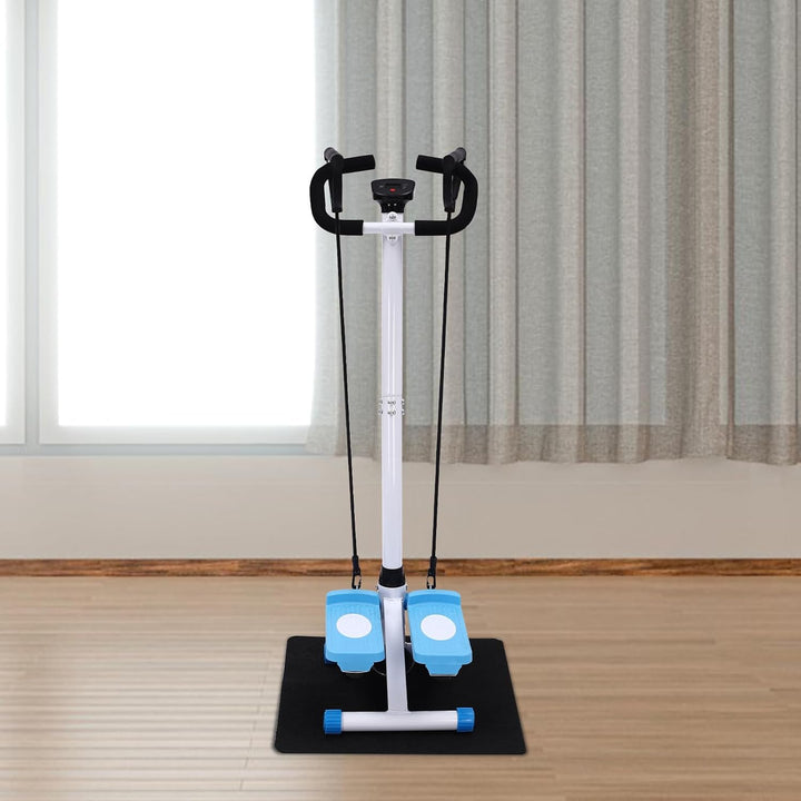 Fitness Stepper mit Lenker, Höhenverstellbarer Swing Stepper bis 150kg, mit LCD-Display & Widerstand