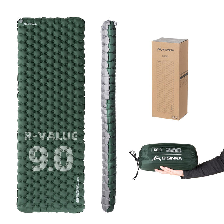 BISINNA 9 R-Wert isolierte Camping-Schlafmatte 20D 380T TPU-Nylon