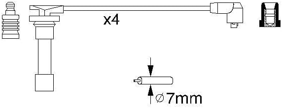 Bosch 0986356776 - Zündleitung - 4er Set