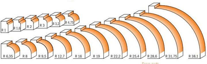 CMT Orange Tools 938.254.11 – Erdbeere R. Concavo mit rodam. HM S 8 D 25.4 R 6.4