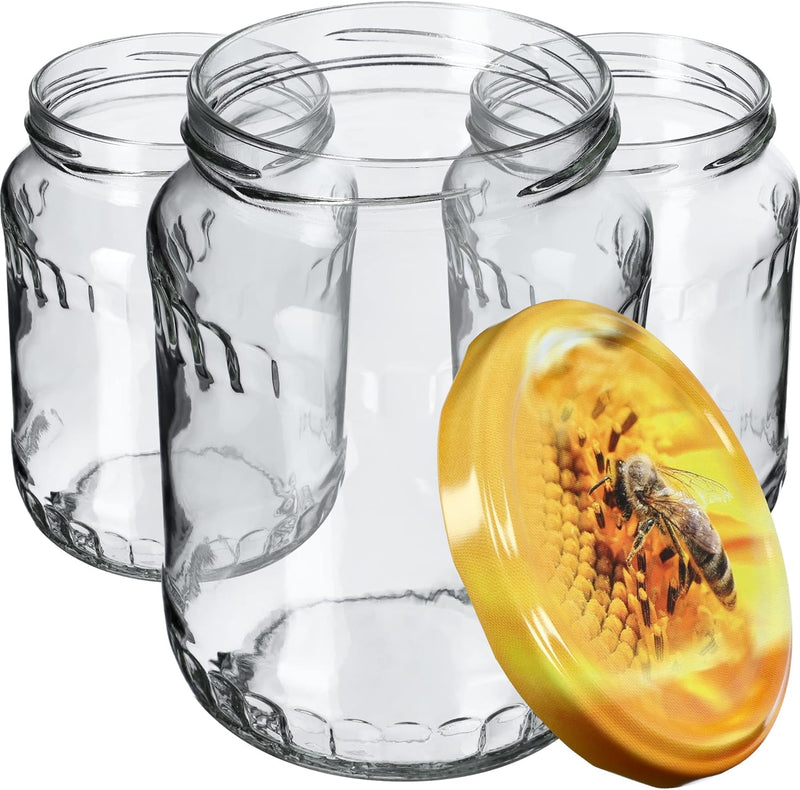 KADAX Einmachgläser, Marmeladengläser 720 ml, Einmachgläser mit Schraubdeckel, Gläser mit Schraubver