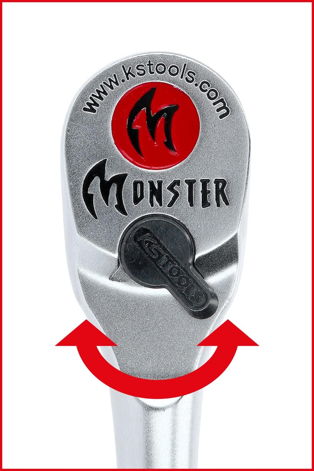 KS Tools 935.1295 1/2" Monster Umschaltknarre, lang, 100 Zahn