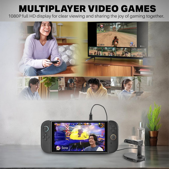 NITHO 1080P Full HD Webcam Kompatibel mit Switch 2, USB-C Kamera für Video-Chat und kompatible Spiel