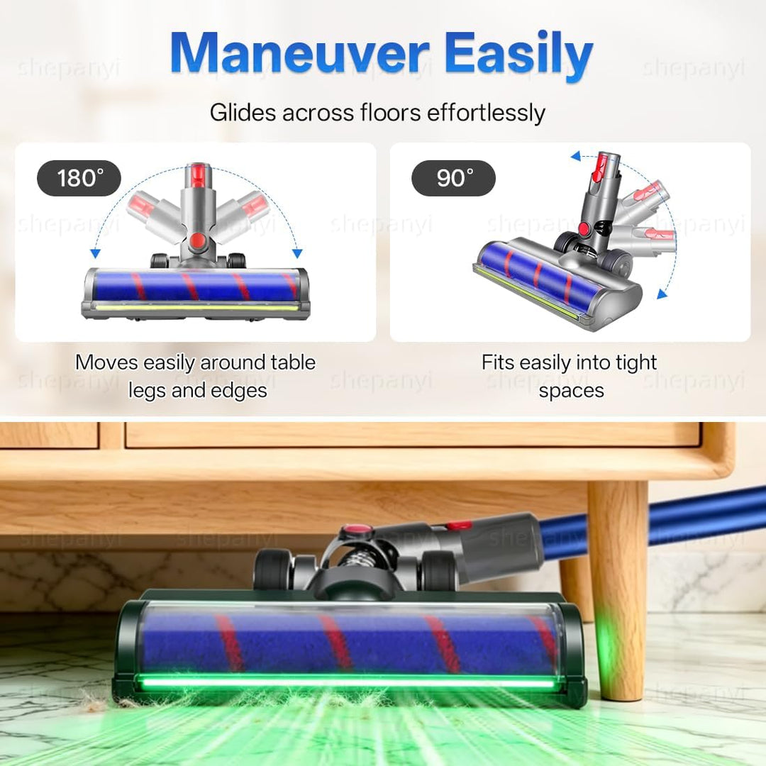 LED Bürste Bodendüse kompatibel für Dyson V12 Detect Slim, Ersatzbürste Bürsten Zubehör, Soft-Roller