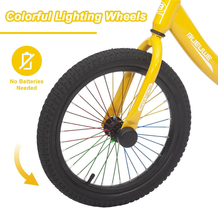 Bueuwe Kinder Laufrad 16 Zoll ab 4-7 Jahre für Mädchen und Junge, Kinderlaufrad mit Verstellbarem Sa