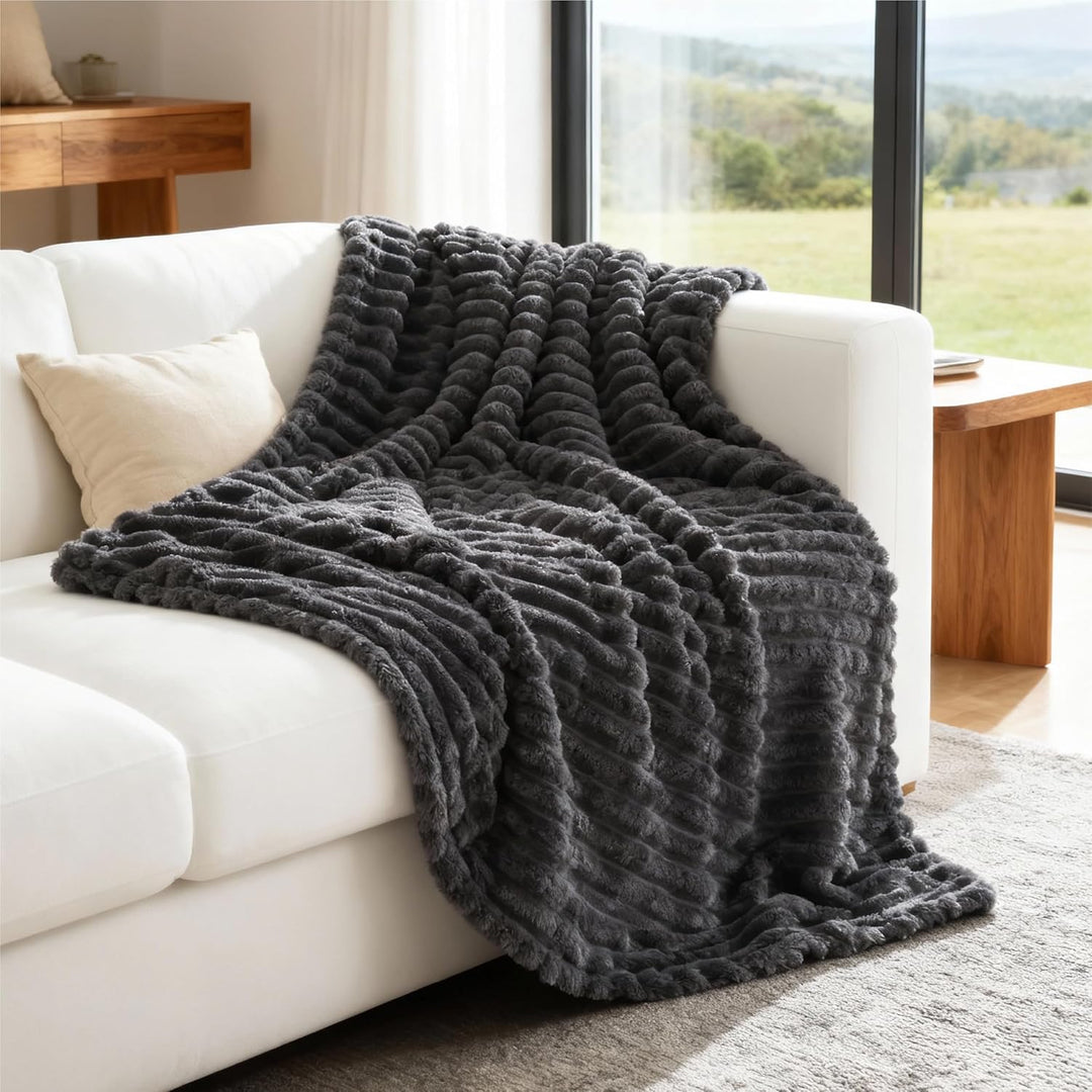 Bedsure Kuscheldecke Flauschig Decke Fleecedecke – Weiche Warme Grobe Korddecke Gemütlicher Überwurf