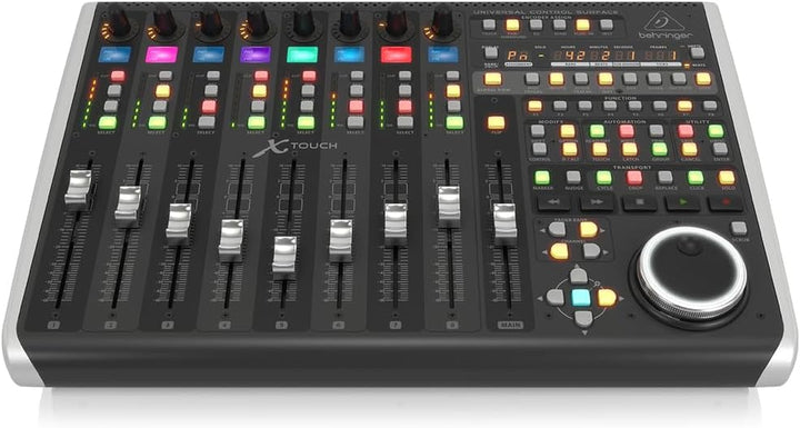 Behringer XTouch Universelle Bedienoberfläche mit 9 berührungsempfindlichen motorisierten Fadern, LC