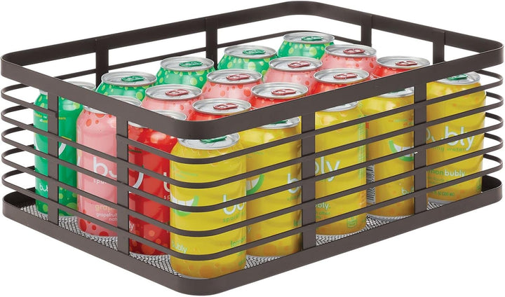 mDesign Allzweckkorb aus Metalldraht – praktischer Aufbewahrungskorb für Küche und Haushalt – kompak