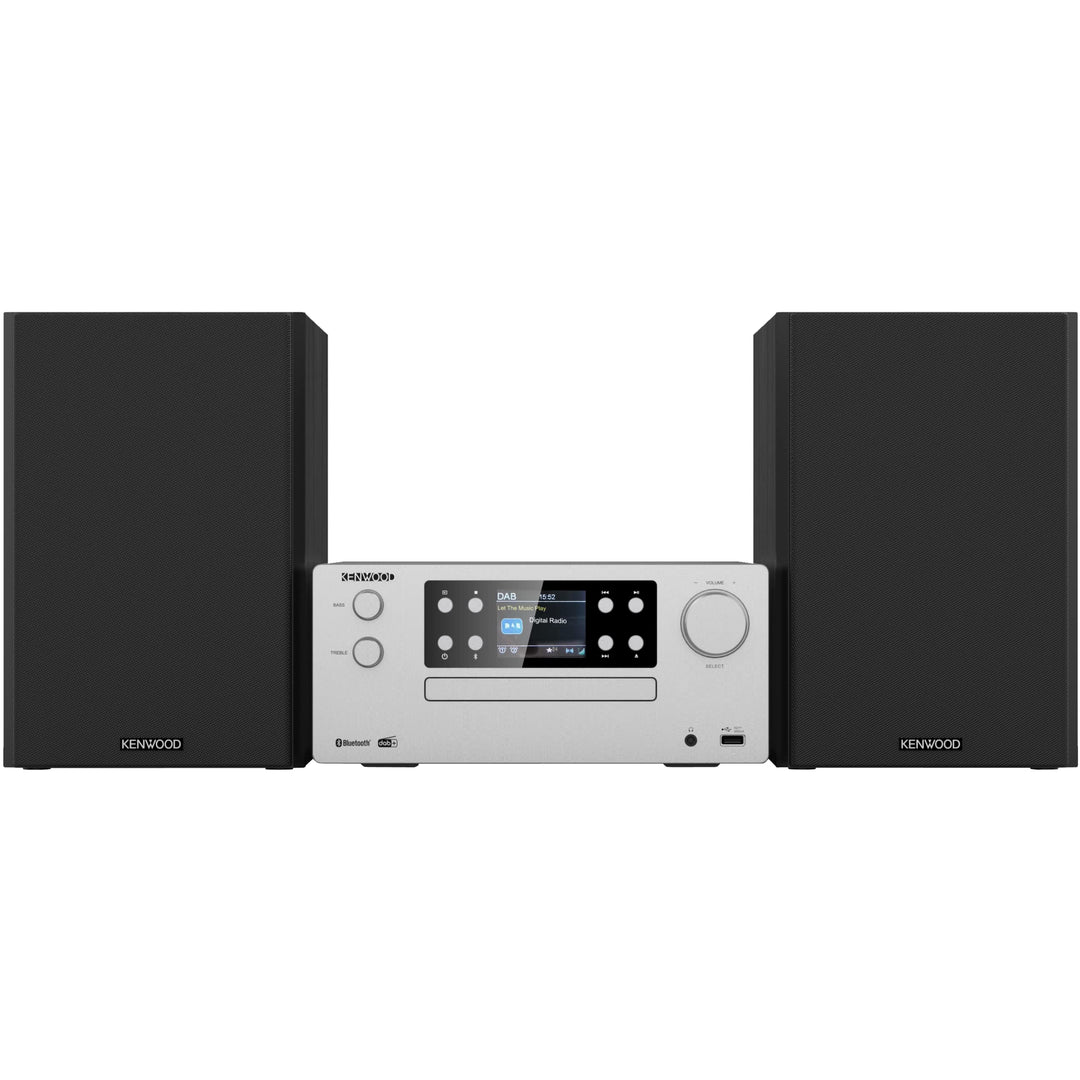 KENWOOD M-925DAB-S - Micro HiFi-System mit DAB+, CD, USB, Bluetooth, 2 x 50 Watt RMS und TFT-Display