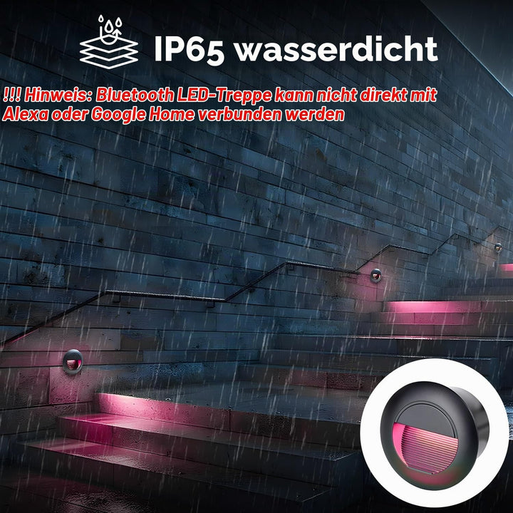 Bluetooth Treppenbeleuchtung aussen RGB warmweiss kaltweiss 1.5W 65mm(Nicht die Standardgrösse 60mm)