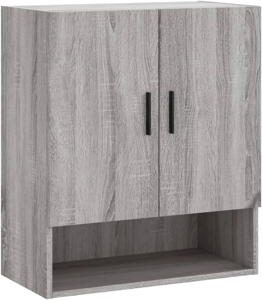 prissent Wandschrank Grau Sonoma 60x31x70 cm Holzwerkstoff Hängeschrank Badschrank Langlebiges Mater