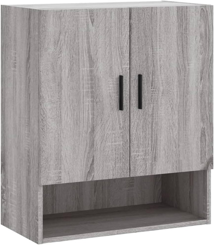 prissent Wandschrank Grau Sonoma 60x31x70 cm Holzwerkstoff Hängeschrank Badschrank Langlebiges Mater