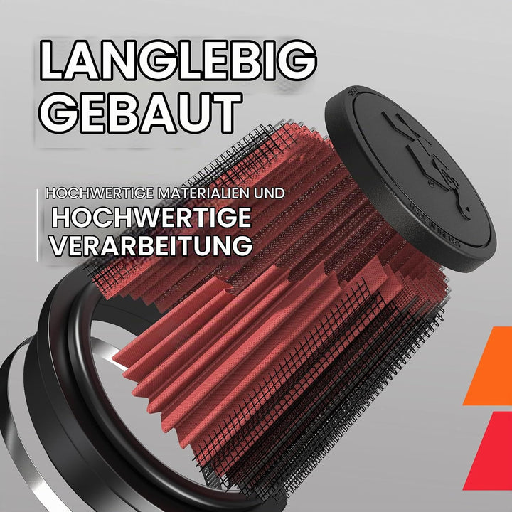 K&amp;N RG-1001RD KFZ und Motorrad Universalluftfilter, Chrom Einzelbett, Einzelbett
