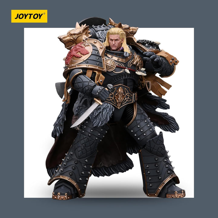 JOYTOY Warhammer 40k Space Wolves Leman Russ Primarch of The VIth Legion 1/18 Action Figur，Kombinier