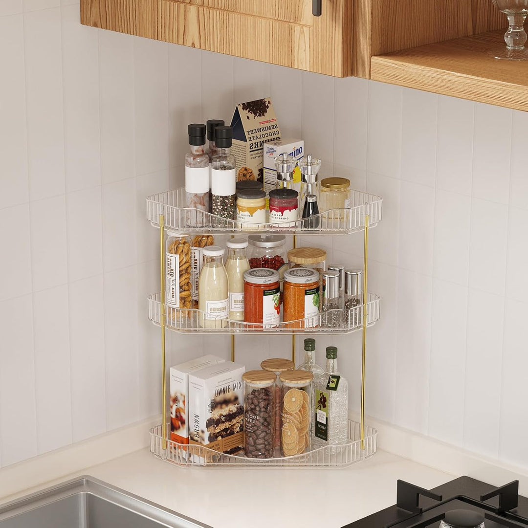 Lifewit Make Up Organizer, 3 Stufen Schminktisch Organizer, Stabil Eck-Mehrzweck-Regal für Parfüm/Ha