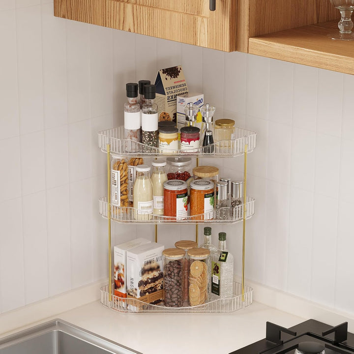Lifewit Make Up Organizer, 3 Stufen Schminktisch Organizer, Stabil Eck-Mehrzweck-Regal für Parfüm/Ha