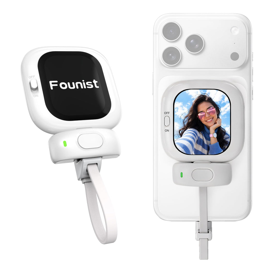 Vlogmate Mini Vlog Selfie Monitor Bildschirm, Telefon Halter Clip Mount für die Rückkamera Selfies/V