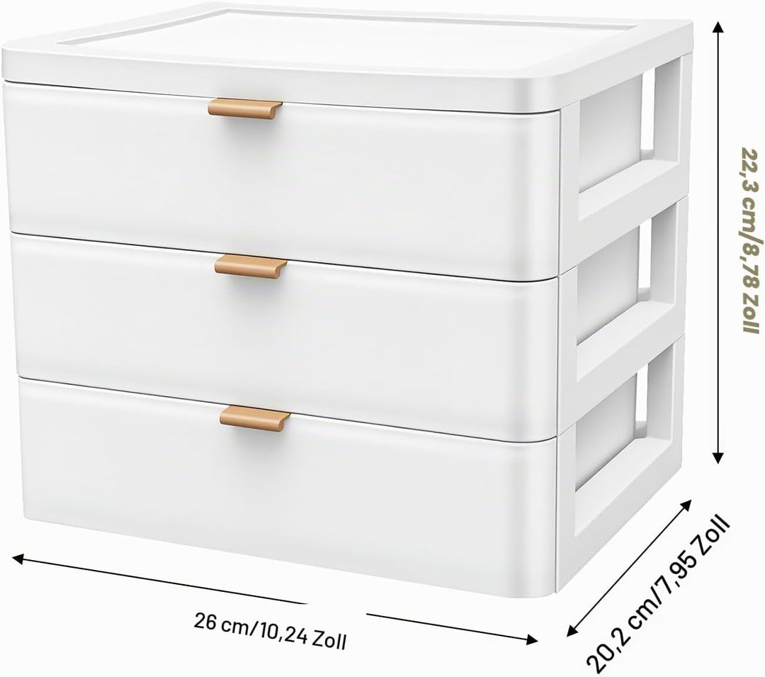 Schreibtisch-Aufbewahrungsbox Schubladenbox Schreibtisch-Organizer Aufbewahrungs-Organizer mit 3 Sch