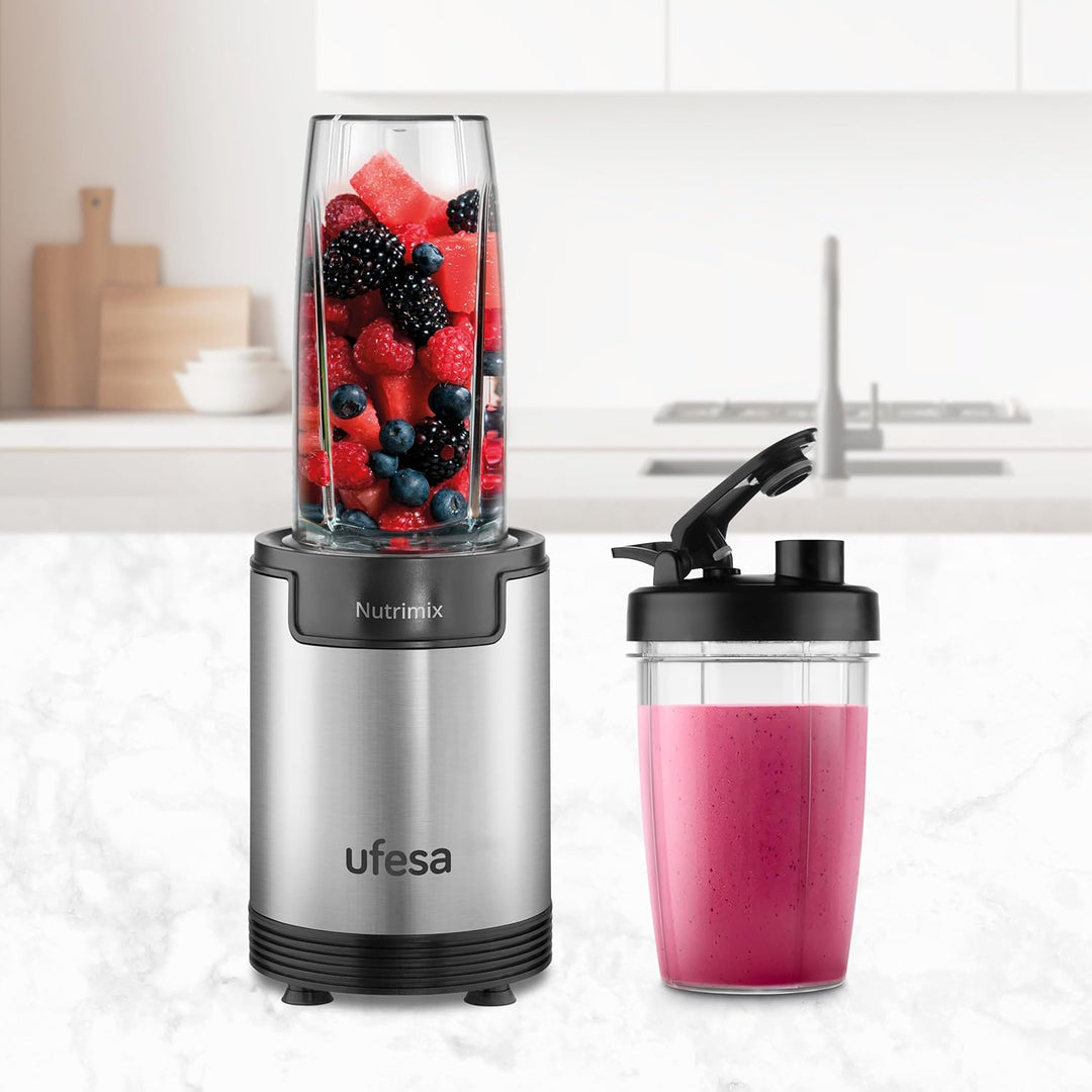 Ufesa Nutrimix Einzel-Standmixer, Multifunktionaler Nährstoff- und Vitaminextraktor, 900W Leistung,