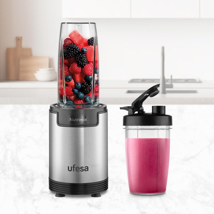 Ufesa Nutrimix Einzel-Standmixer, Multifunktionaler Nährstoff- und Vitaminextraktor, 900W Leistung,
